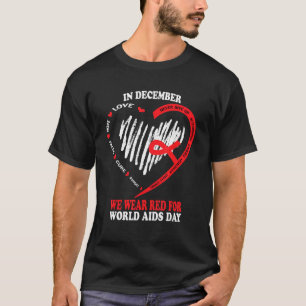T-shirt En Décembre, Nous Portons Le Rouge Pour Les Prix D