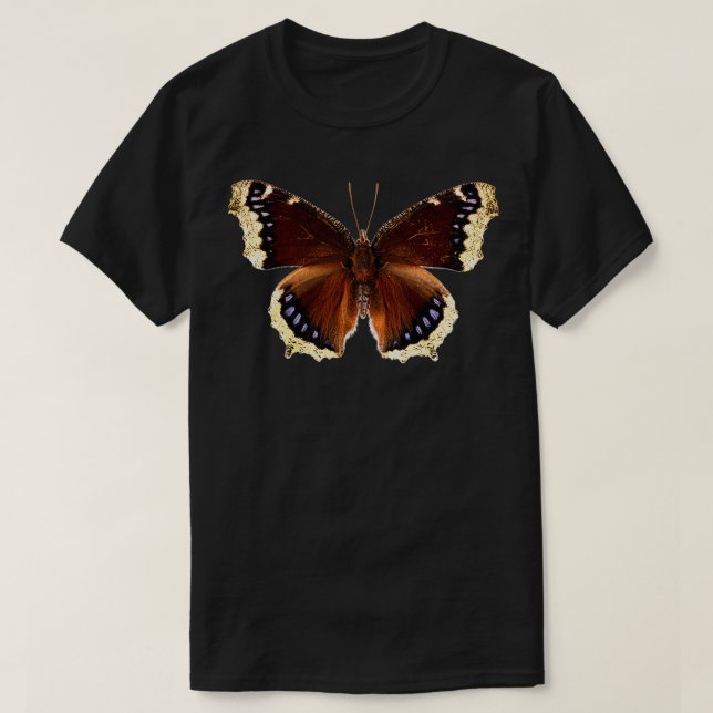 T-shirt En deuil papillon de fermeture Nymphalis antiopa (Design devant)
