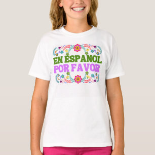 T-shirt En Español Por Faver, Matrice Cadeau Enseignant Es