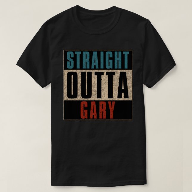 T-shirt En face de Gary Indiana IN (Design devant)