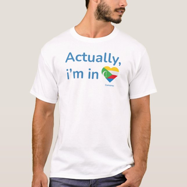 T-shirt En fait il aux Comores (Devant)