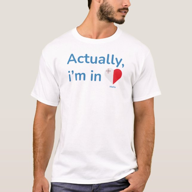 T-shirt En fait im à Malte (Devant)