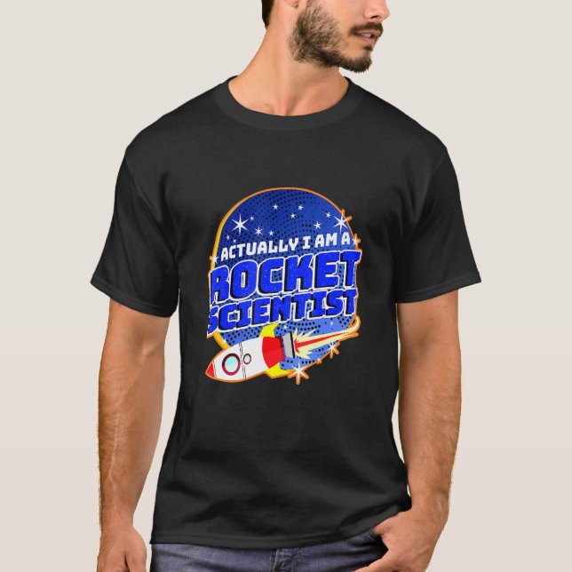 T-shirt En Fait, Je Suis Un Chercheur De Rocket (Devant)