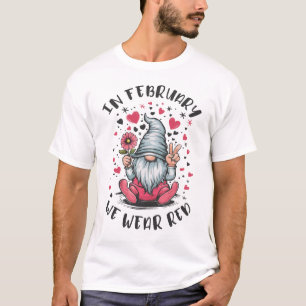 T-shirt En février, nous portons du rouge pour la sensibil