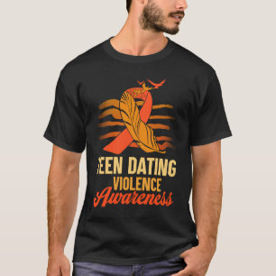T-shirt En Février Nous Portons Orange Ado Dating Violence