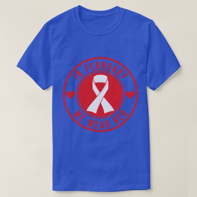 T-shirt En Février Nous Portons Rouge 7 (Design devant)