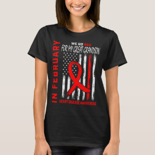 T-shirt En février, portez du rouge, grande maladie cardia