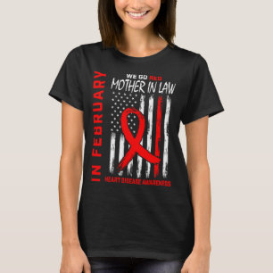 T-shirt En février, portez du rouge, mère et belle-mère, m