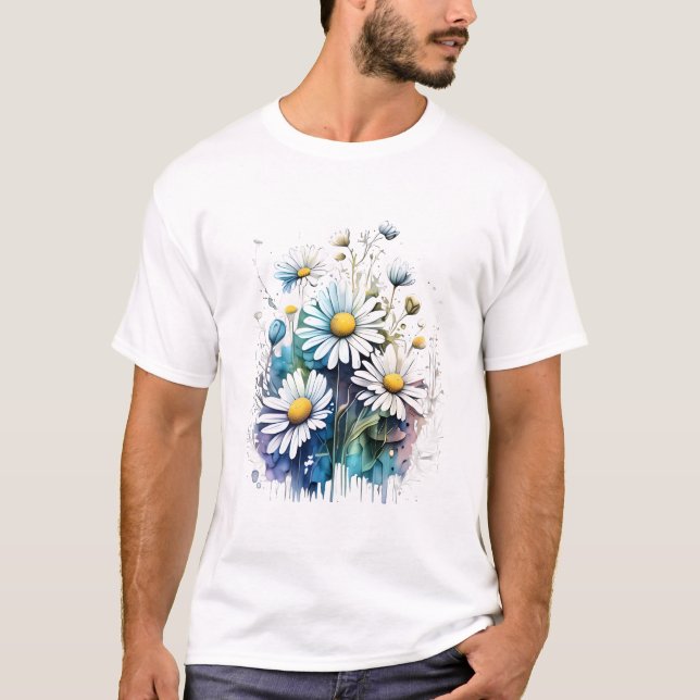 T-shirt en fleurs blanches (Devant)
