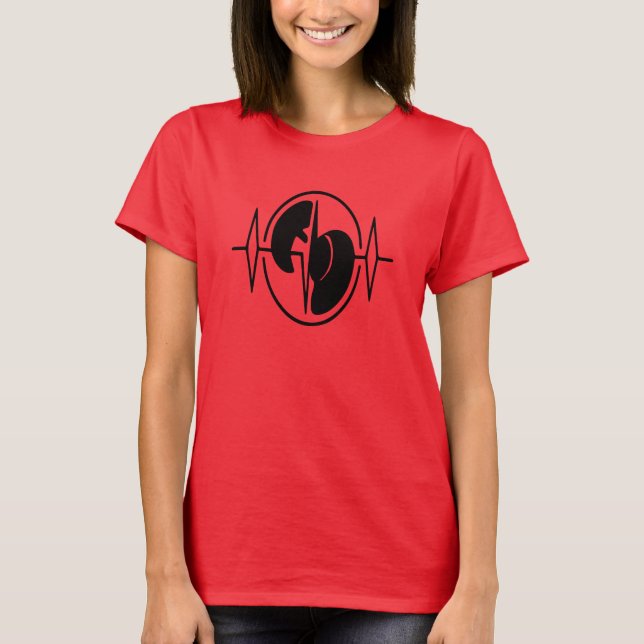 T-shirt en forme de coeur (Devant)