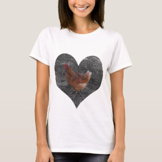 T-shirt en forme de coeur de blanc de poulet