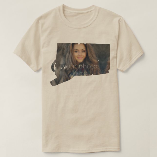 T-shirt en forme de forme de Connecticut (Design devant)