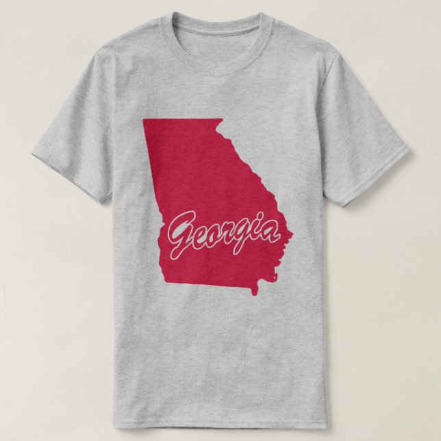 T-shirt en forme de l'État de Géorgie (Design devant)