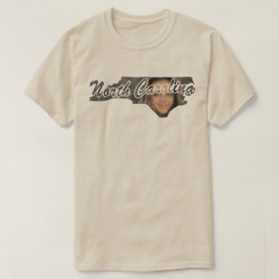 T-shirt en forme de l'état de la Caroline du Nord