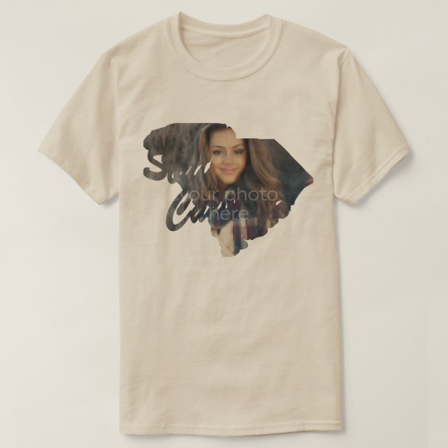 T-shirt en forme de l'état de la Caroline du Sud (Design devant)
