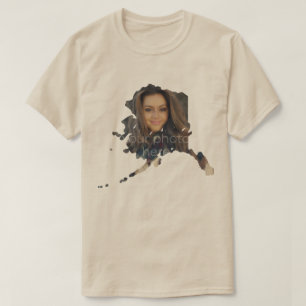 T-shirt en forme de l'état de l'Alaska