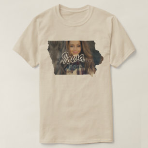 T-shirt en forme de l'état de l'Iowa