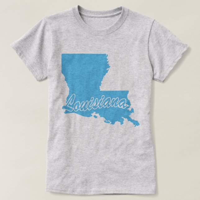T-shirt en forme de l'État de Louisiane (Design devant)