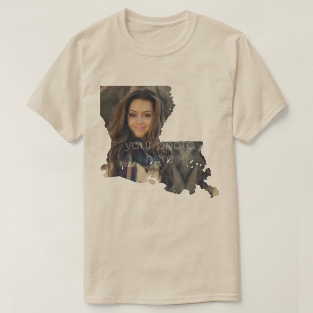 T-shirt en forme de l'état de Louisiane (Design devant)
