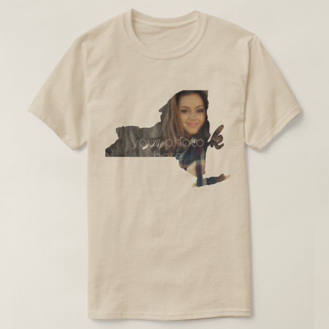 T-shirt en forme de l'état de New York (Design devant)