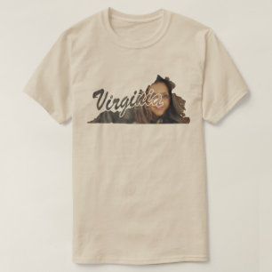 T-shirt en forme de l'état de Virginie