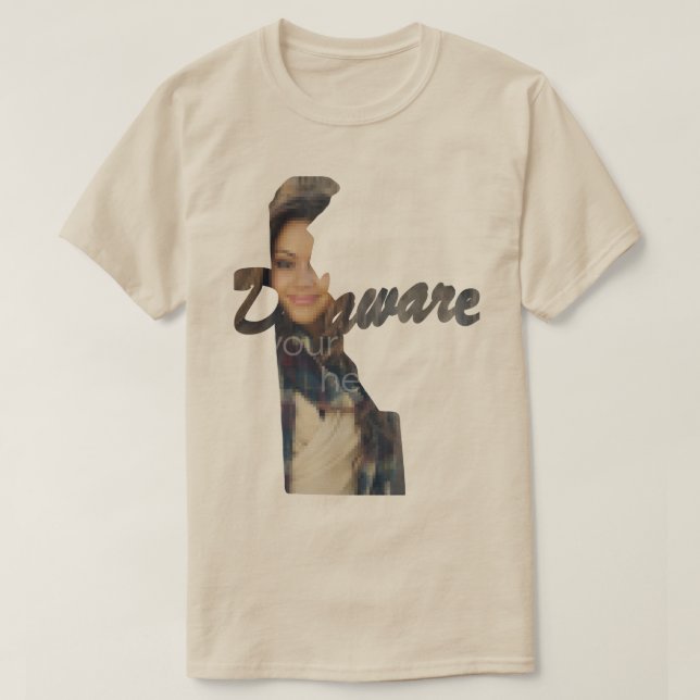 T-shirt en forme de l'état du Delaware (Design devant)