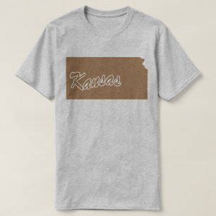 T-shirt en forme de l'État du Kansas