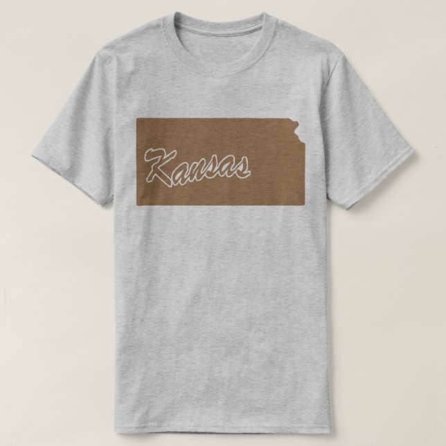 T-shirt en forme de l'État du Kansas (Design devant)