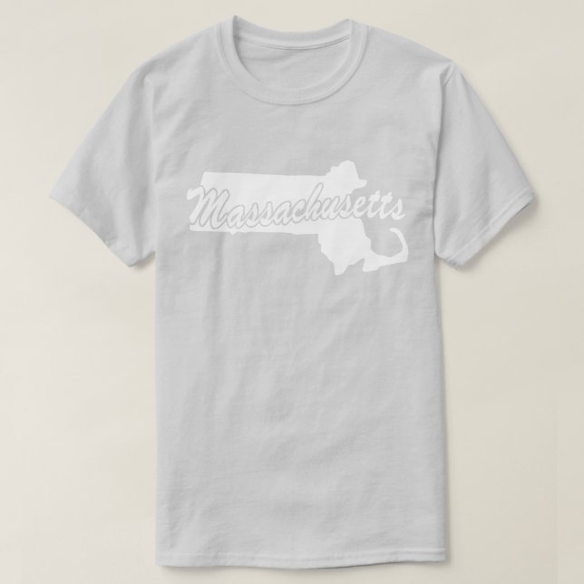 T-shirt En Forme État Du Massachusetts (Design devant)