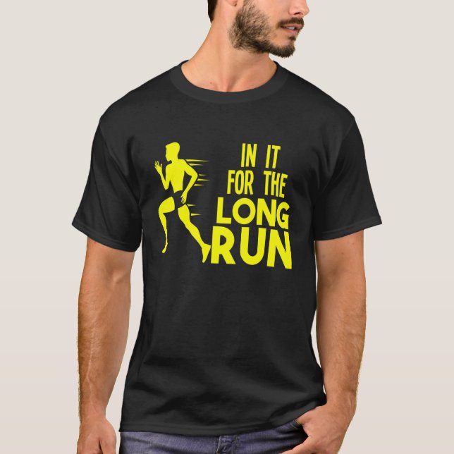 T-shirt En Il Pour La Longue Course Marathon Coureur Qu (Devant)