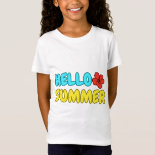 T-Shirt en Jersey Fin Bonjour Été