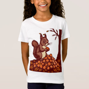 🐿️ T-Shirt en Jersey Fin Enfant Écureuil