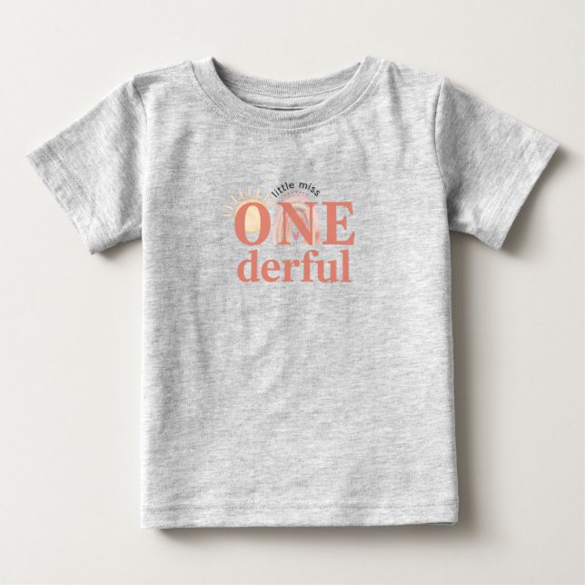 T-shirt en jersey fin pour bébé "ONE-derful" pour  (Devant)