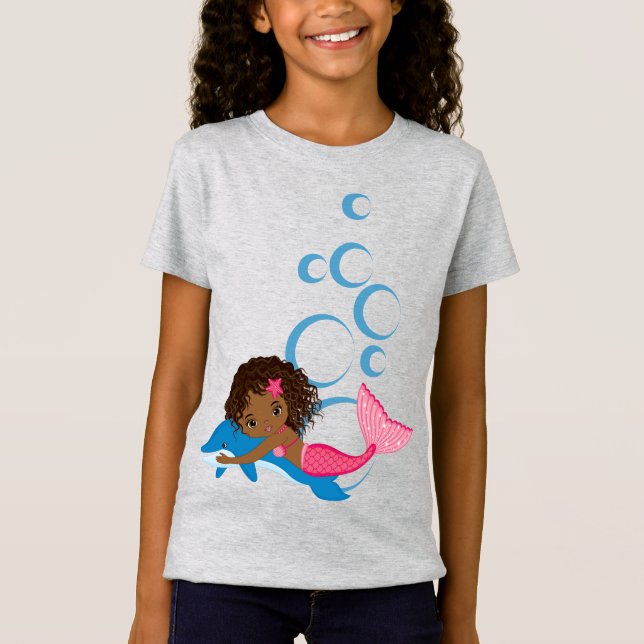 T-Shirt en jersey fin pour filles (Devant)