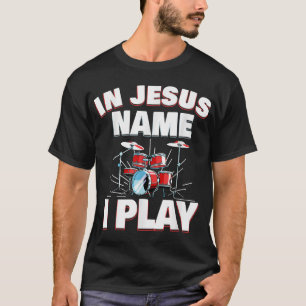 T-shirt En Jésus Nom Je Joue À Christian Church Musiques T