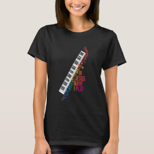 T-shirt En Jésus Nom Je Joue Piano Player Musique chrétien