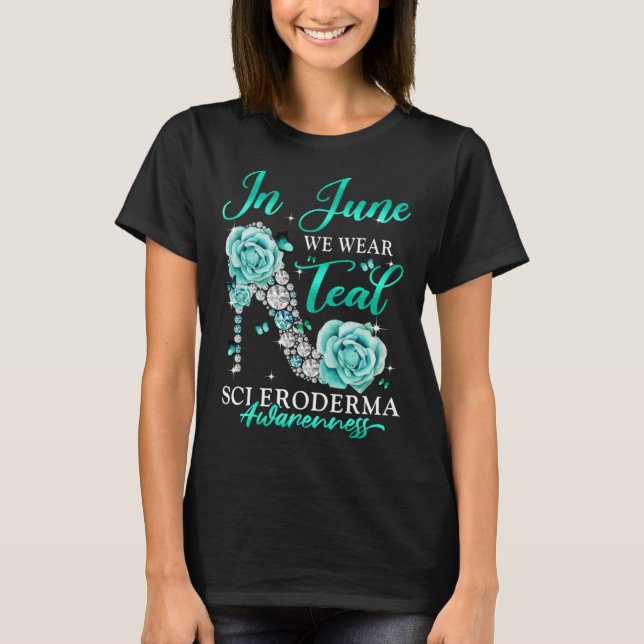 T-shirt En Juin Nous Portons Turquoise Butterfly Scleroder (Devant)