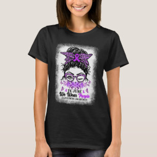 T-shirt En Juin Nous Portons Violet Alzheimer Sensibilisat
