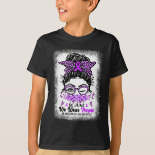 T-shirt En Juin Nous Portons Violet Alzheimer Sensibilisat