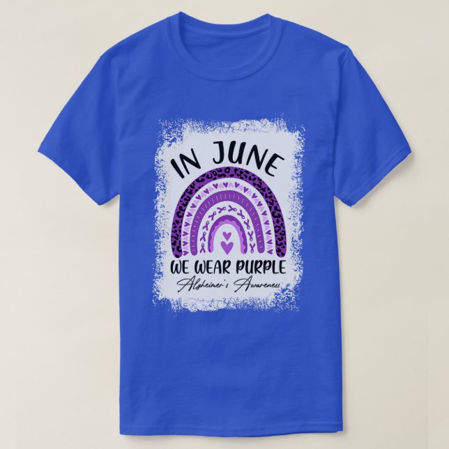 T-shirt En Juin Nous Portons Violet Alzheimer Sensibilisat (Design devant)