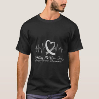 T-shirt En Mai, Nous Portons Gris Cerveau Mois de sensibil