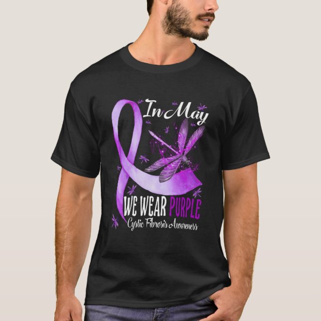 T-shirt En Mai, Nous Portons La Sensibilisation À La Fibro (Devant)