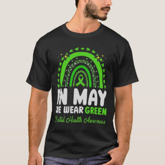 T-shirt En mai, nous portons le vert Sensibilisation à la