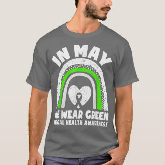 T-shirt En Mai, Nous Portons Vert Sensibilisation À La San