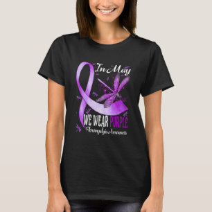 T-shirt En Mai Nous Portons Violet Fibromyalgie Sensibilis