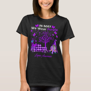 T-shirt En Mai Nous Portons Violet Lupus Sensibilisation