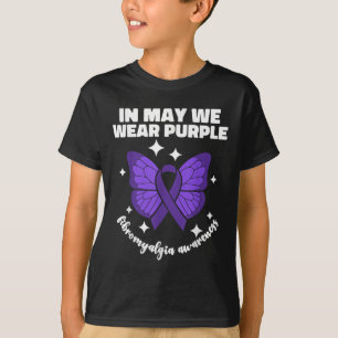 T-shirt En Mai Nous Portons Violet Pour La Fibromyalgie M