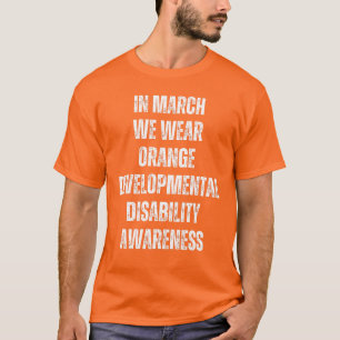 T-shirt En Mars Nous Portons Orange - Handicap Développeur