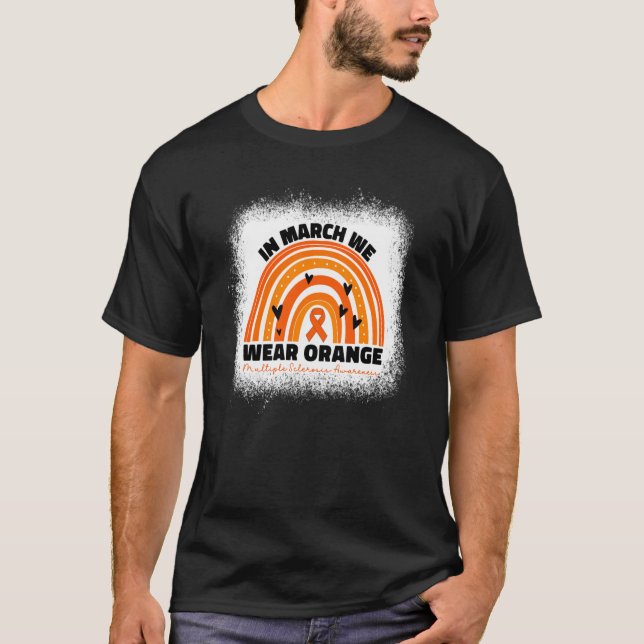 T-shirt En Mars Nous Portons Orange Ms Multiple Sclerosis  (Devant)