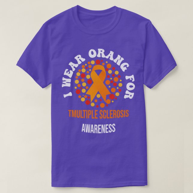 T-shirt En Mars Nous Portons Orange Multiple Sclerosis Awa (Design devant)